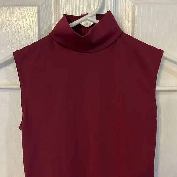 Balera burgundy mock neck leotard - Picture 2 of 5
